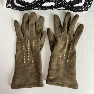 Antonio Murolo Gloves Womens 7 Brown Leather Cashmere Wool Lined Made In Italy